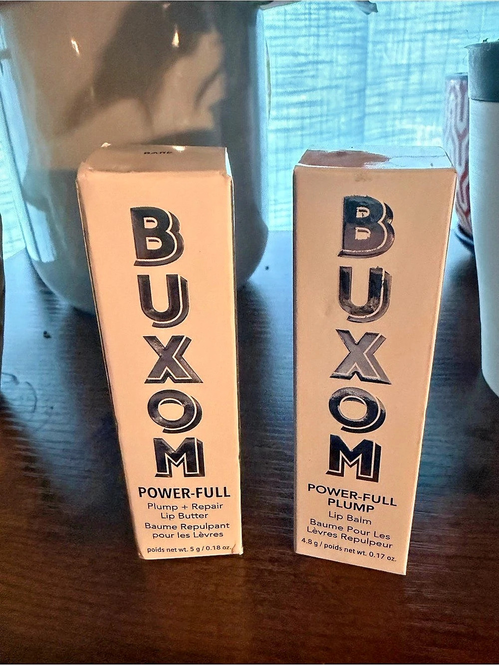 BUXOM Power-FULL Plump + Repair Lip Balm Lip Balm Duo in Big O & Bare NWT